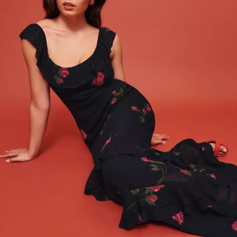 Reformation Tripoli Ruffled Maxi Dress - Le Marais Floral